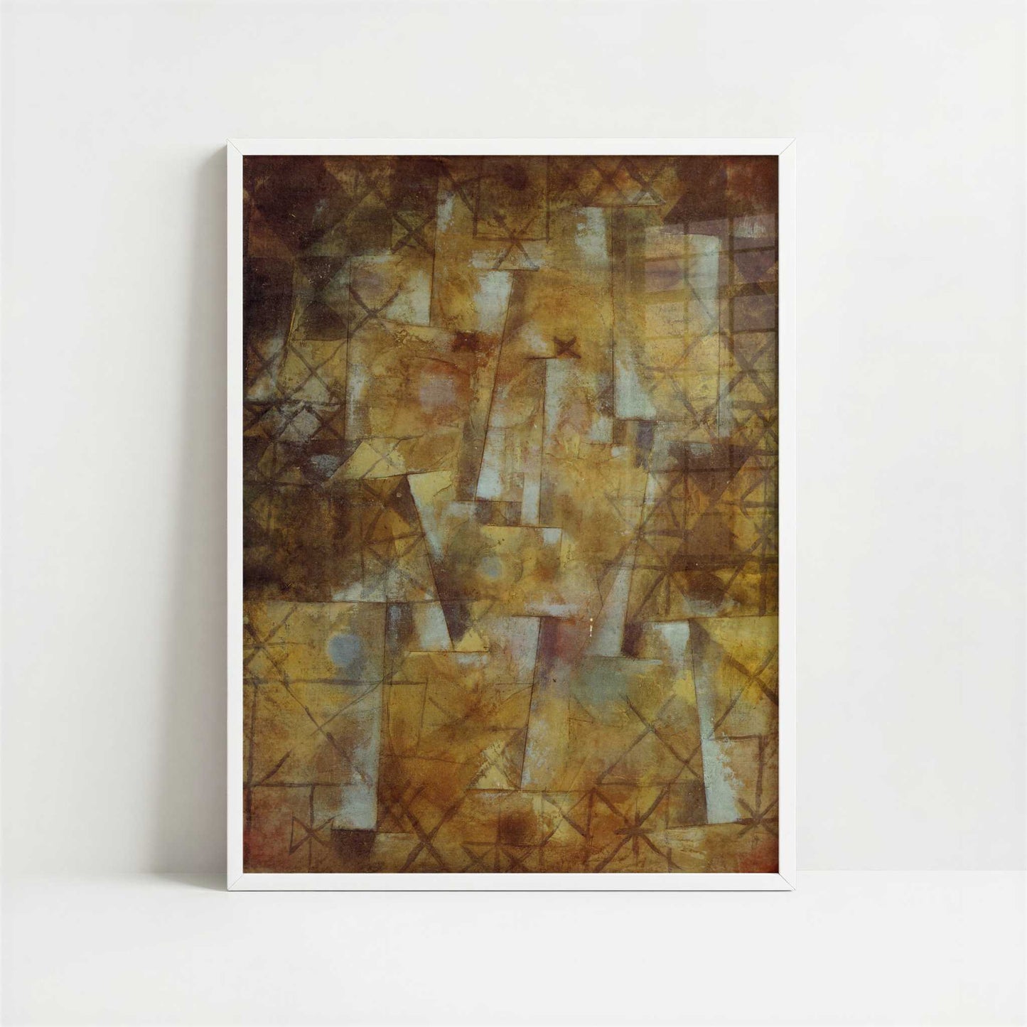 God of the Northern Woods (1922) by Paul Klee – Art Print - Art print in white frame