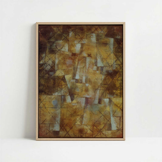 Framed Canvas - Framed canvas in oak color frame