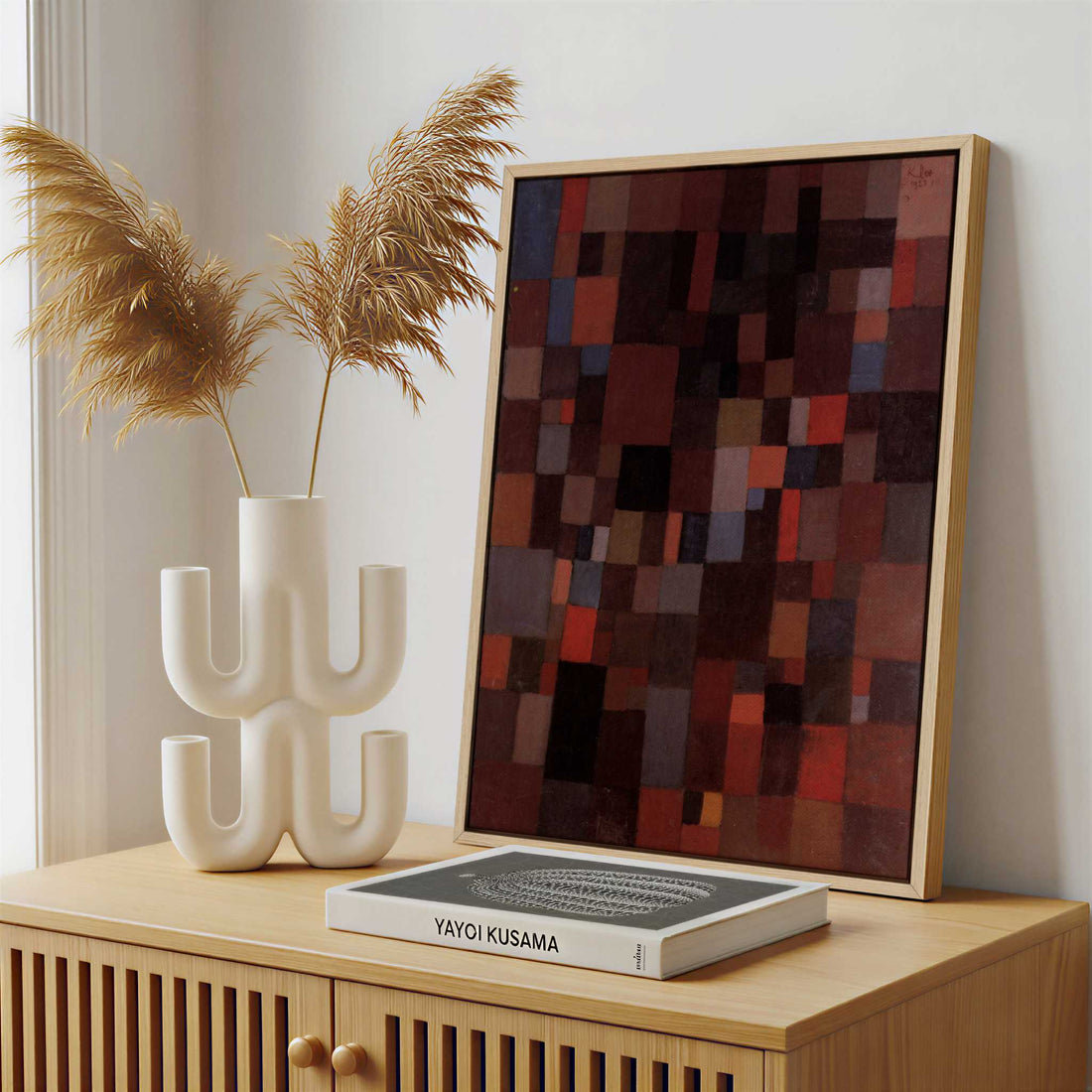 Framed Canvas - Framed canvas in a stylish interior setting