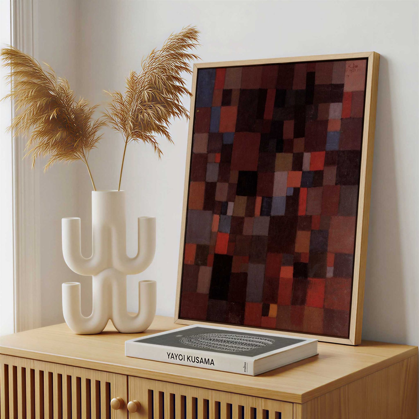 Framed Canvas - Framed canvas in a stylish interior setting