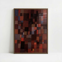 Harmony of Rectangles in Red, Yellow, Blue, White & Black (1923) by Paul Klee – Art Print - Art print in dark wood frame