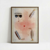 Head, Hand, Foot & Heart (1930) by Paul Klee – Art Print - Art print in dark wood frame