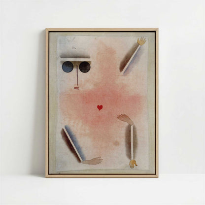 Framed Canvas - Framed canvas in oak color frame