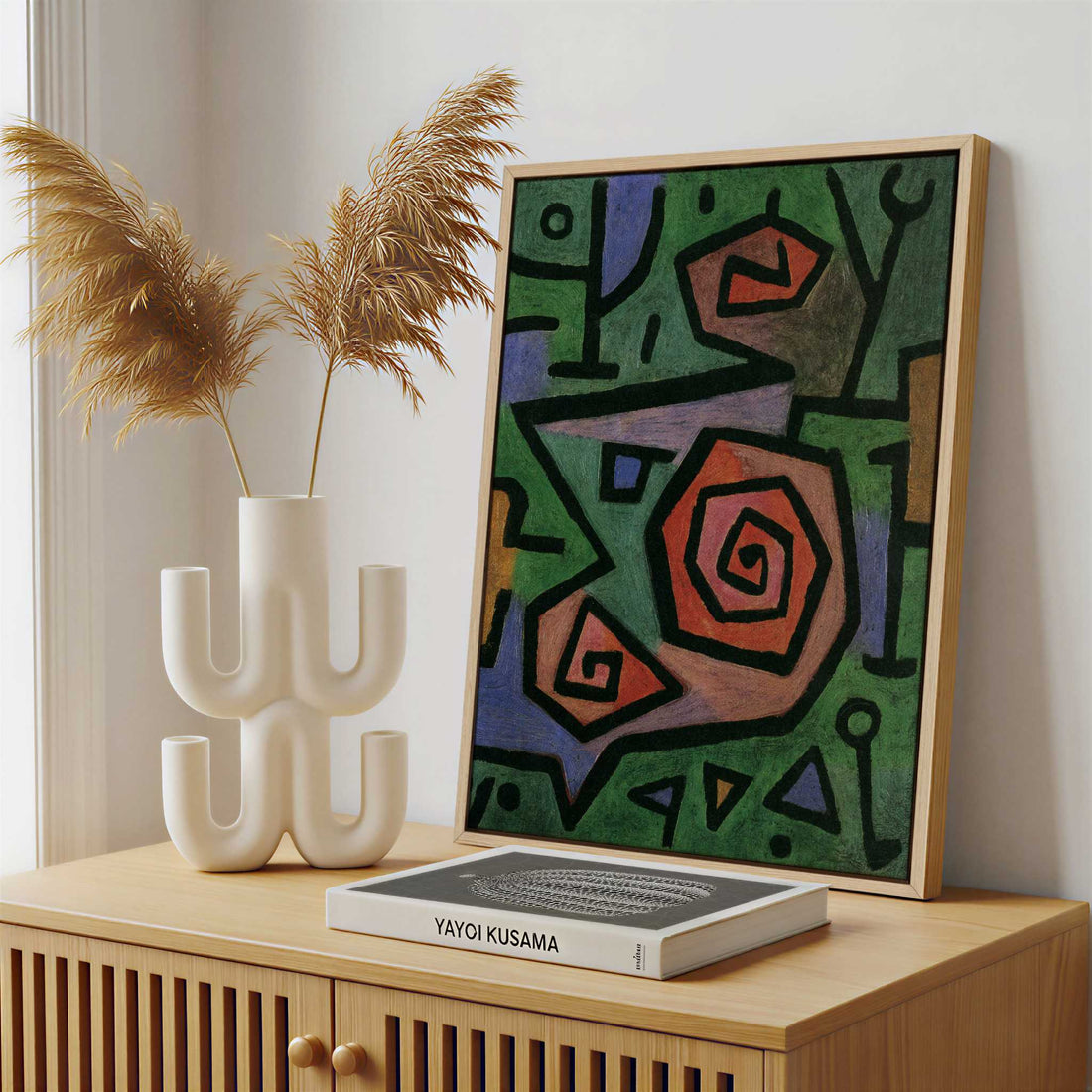 Framed Canvas - Framed canvas in a stylish interior setting