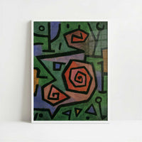 Heroic Roses (1938) by Paul Klee – Art Print - Art print in white frame