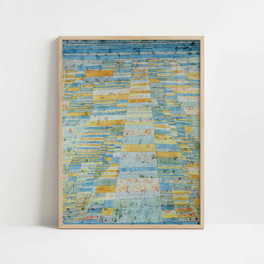 Highroads & Byroads (1929) by Paul Klee – Art Print - Art print in oak frame