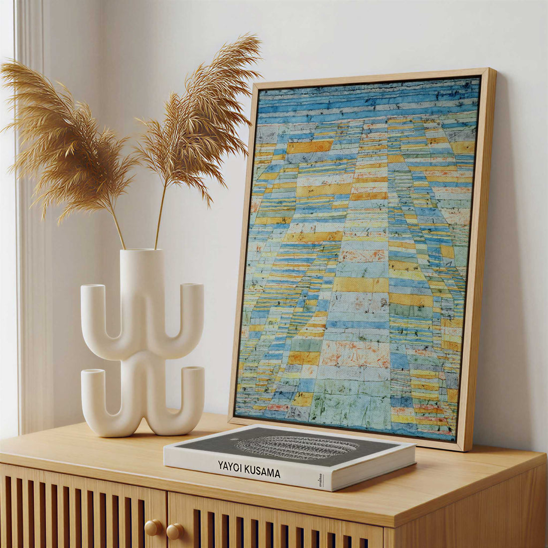 Framed Canvas - Framed canvas in a stylish interior setting
