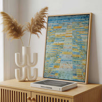 Framed Canvas - Framed canvas in a stylish interior setting