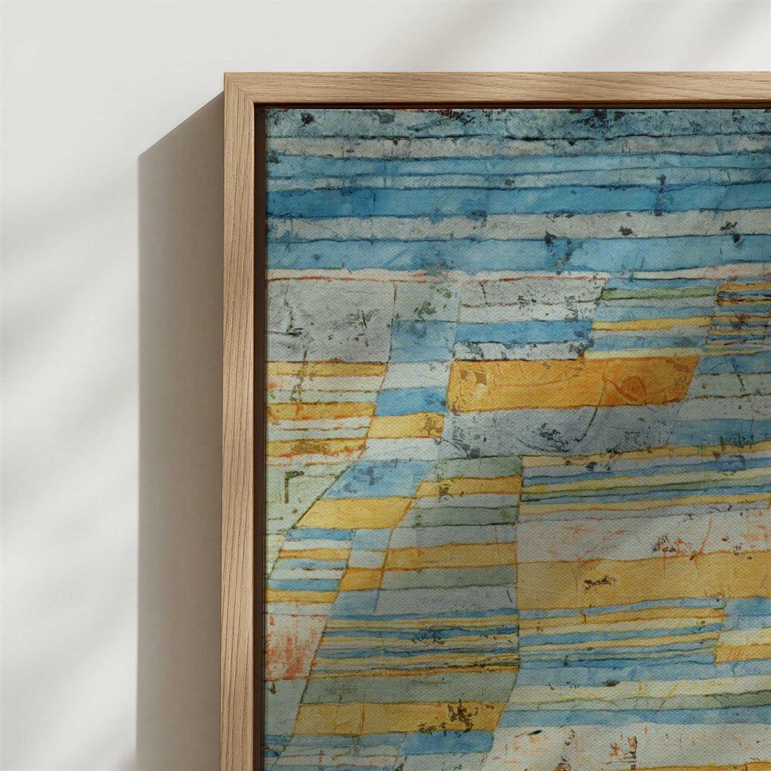 Framed Canvas - Close-up detail and texture of the framed canvas