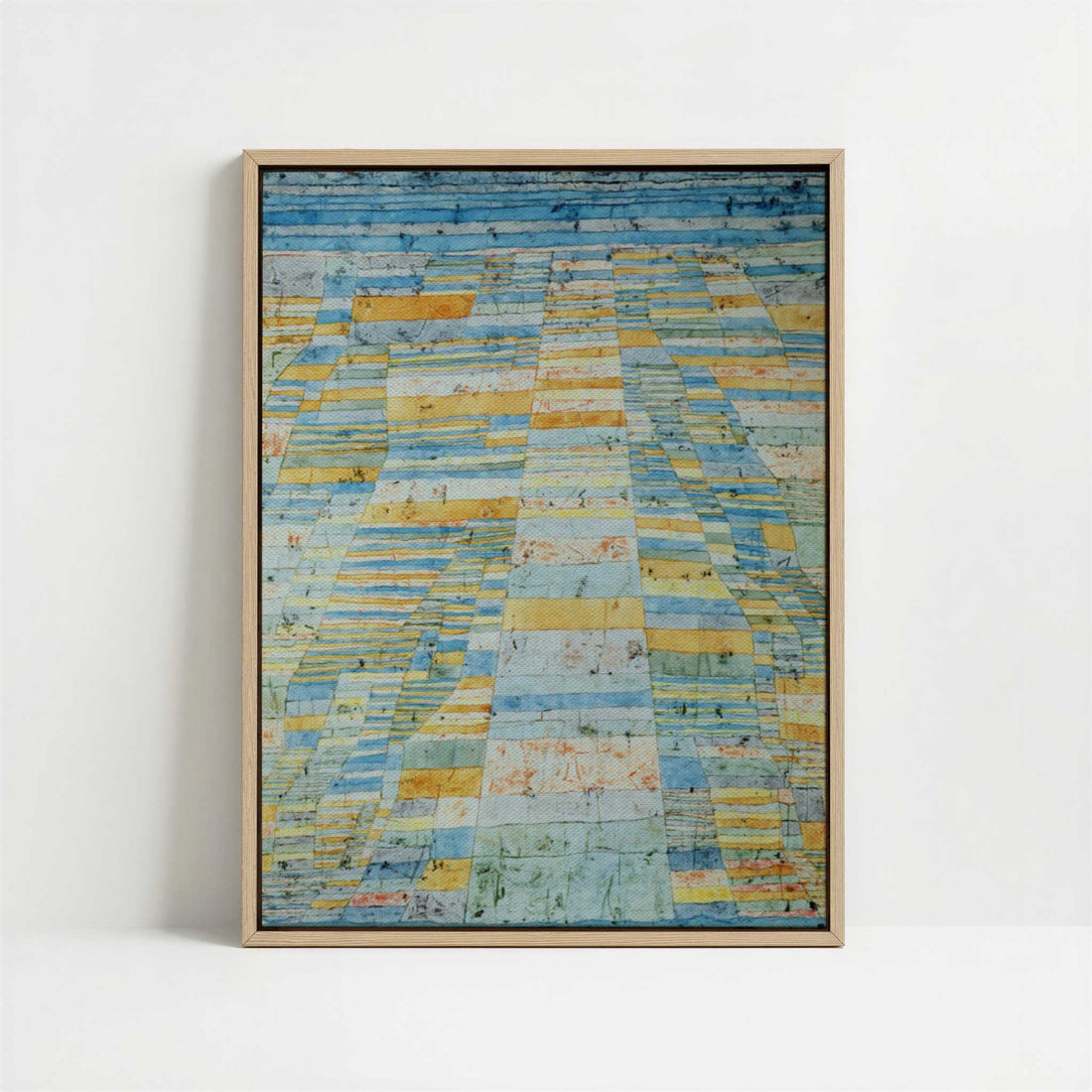 Framed Canvas - Framed canvas in oak color frame