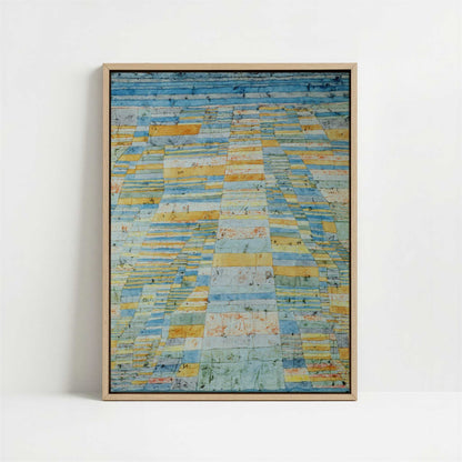 Framed Canvas - Framed canvas in oak color frame