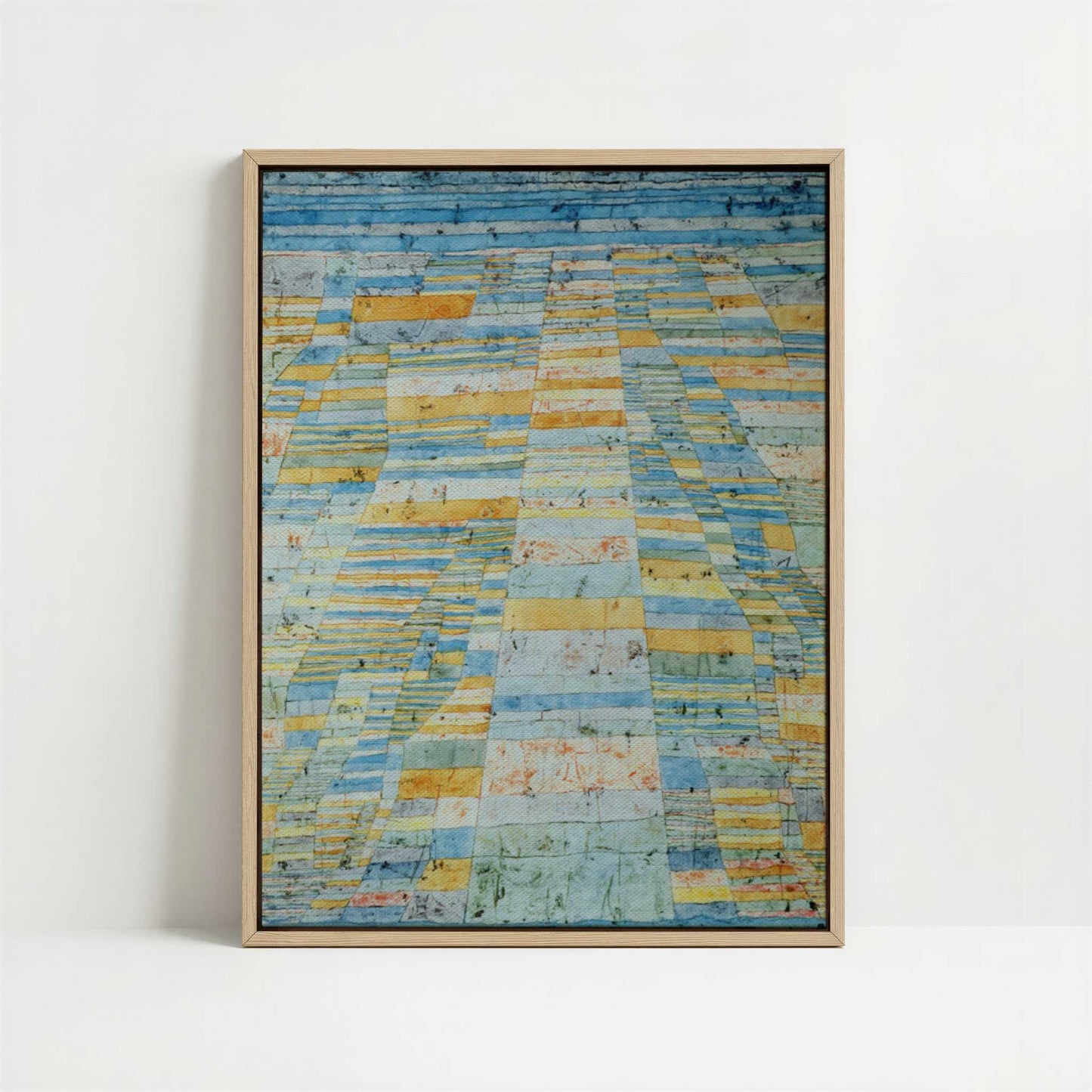 Framed Canvas - Framed canvas in oak color frame