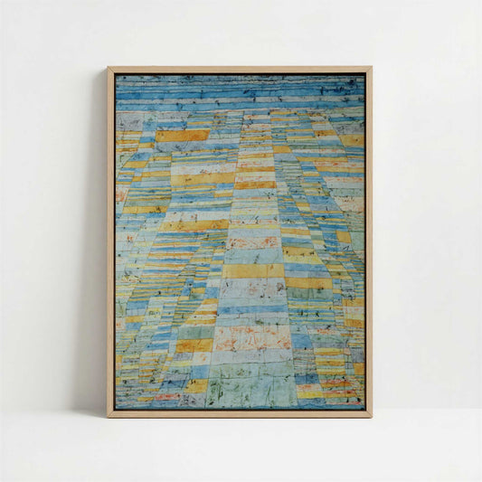 Framed Canvas - Framed canvas in oak color frame