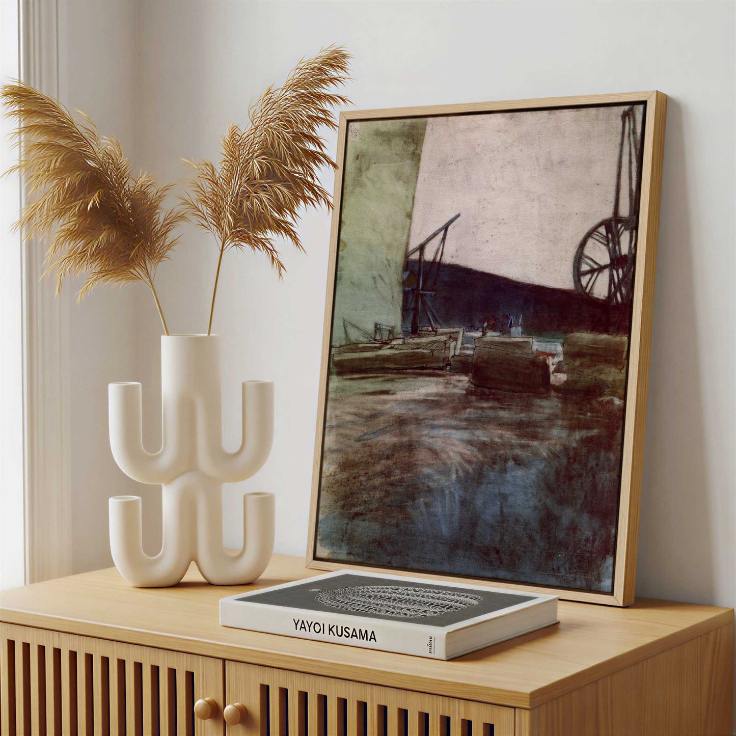 Framed Canvas - Framed canvas in a stylish interior setting
