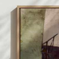Framed Canvas - Close-up detail and texture of the framed canvas