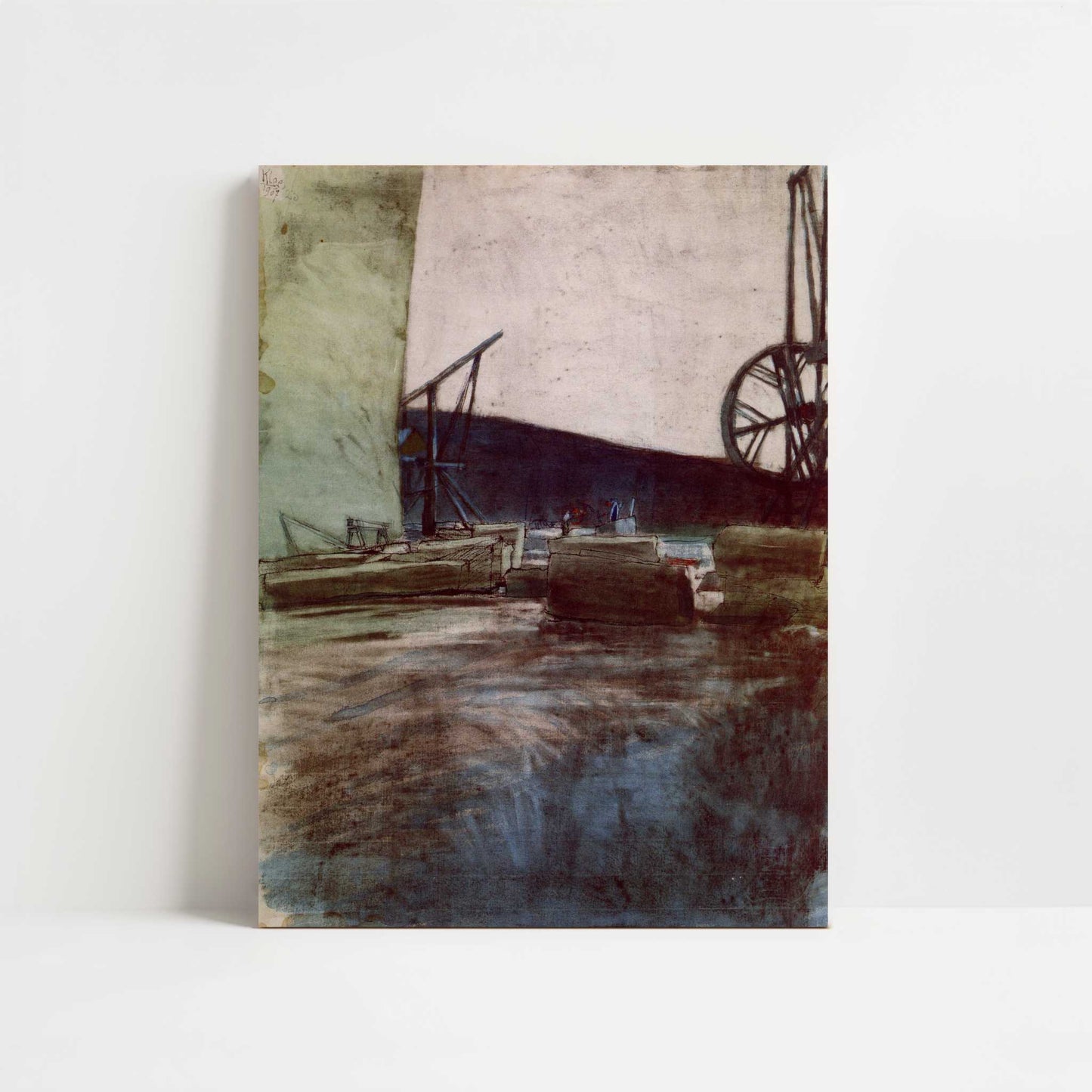 In the Ostermundingen Quarry, Two Cranes (1907) by Paul Klee – Art Print - Unframed art print