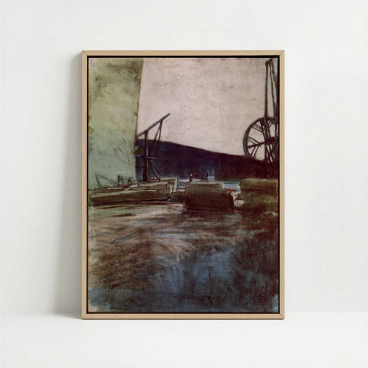 Framed Canvas - Framed canvas in oak color frame