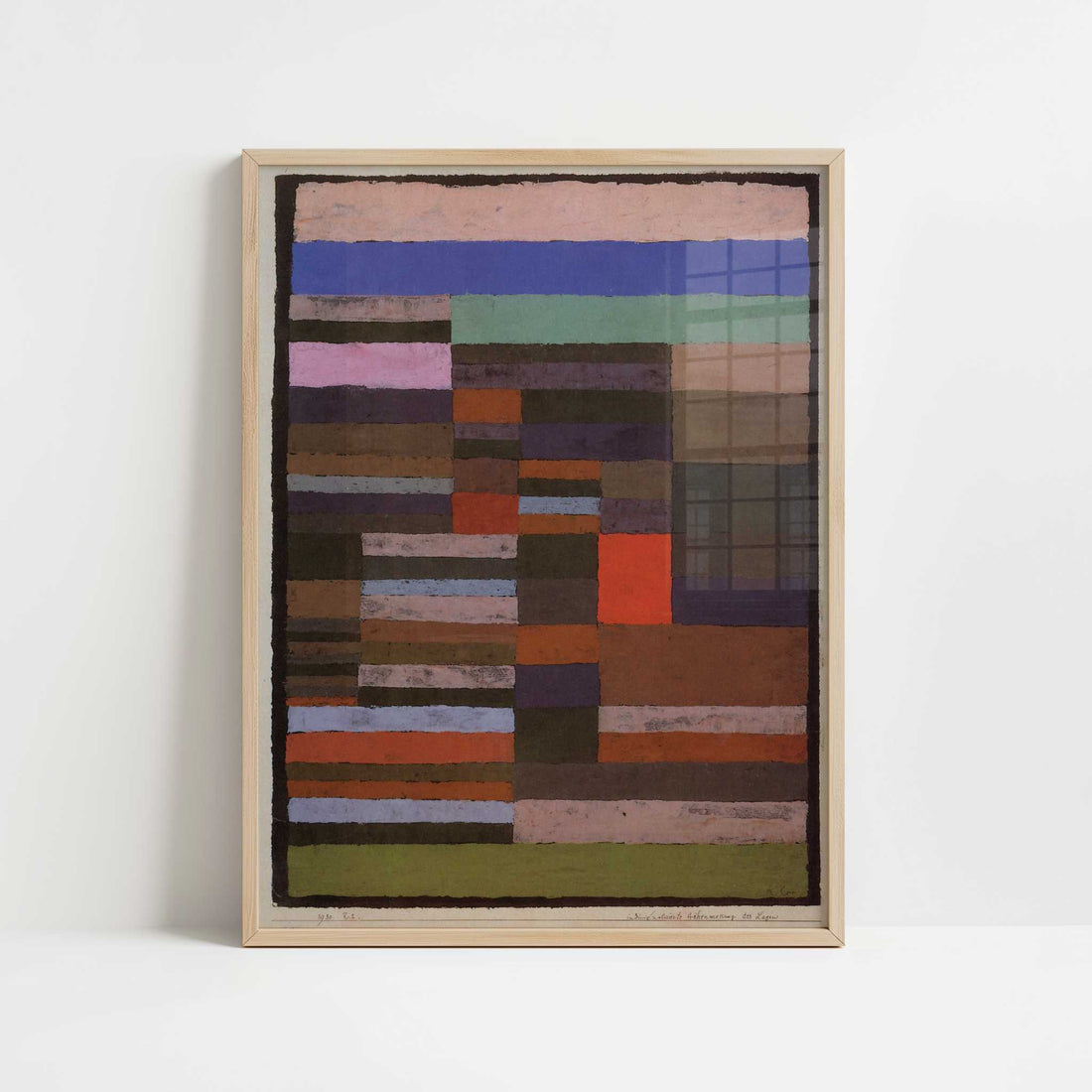 Individualized Measurement of the Strata (1930) by Paul Klee – Art Print - Art print in oak frame
