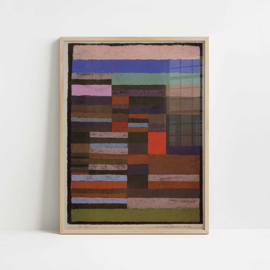 Individualized Measurement of the Strata (1930) by Paul Klee – Art Print - Art print in oak frame