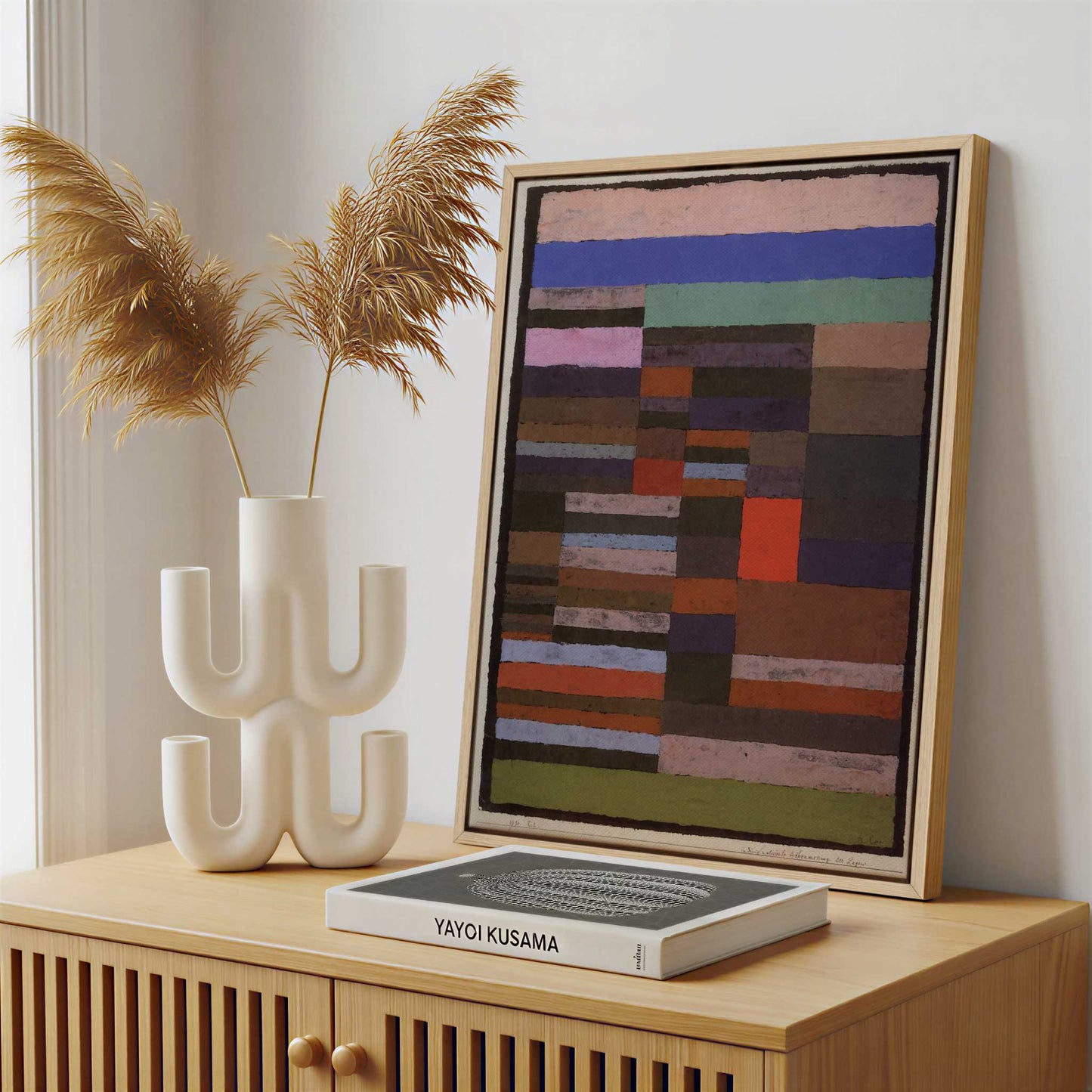 Framed Canvas - Framed canvas in a stylish interior setting