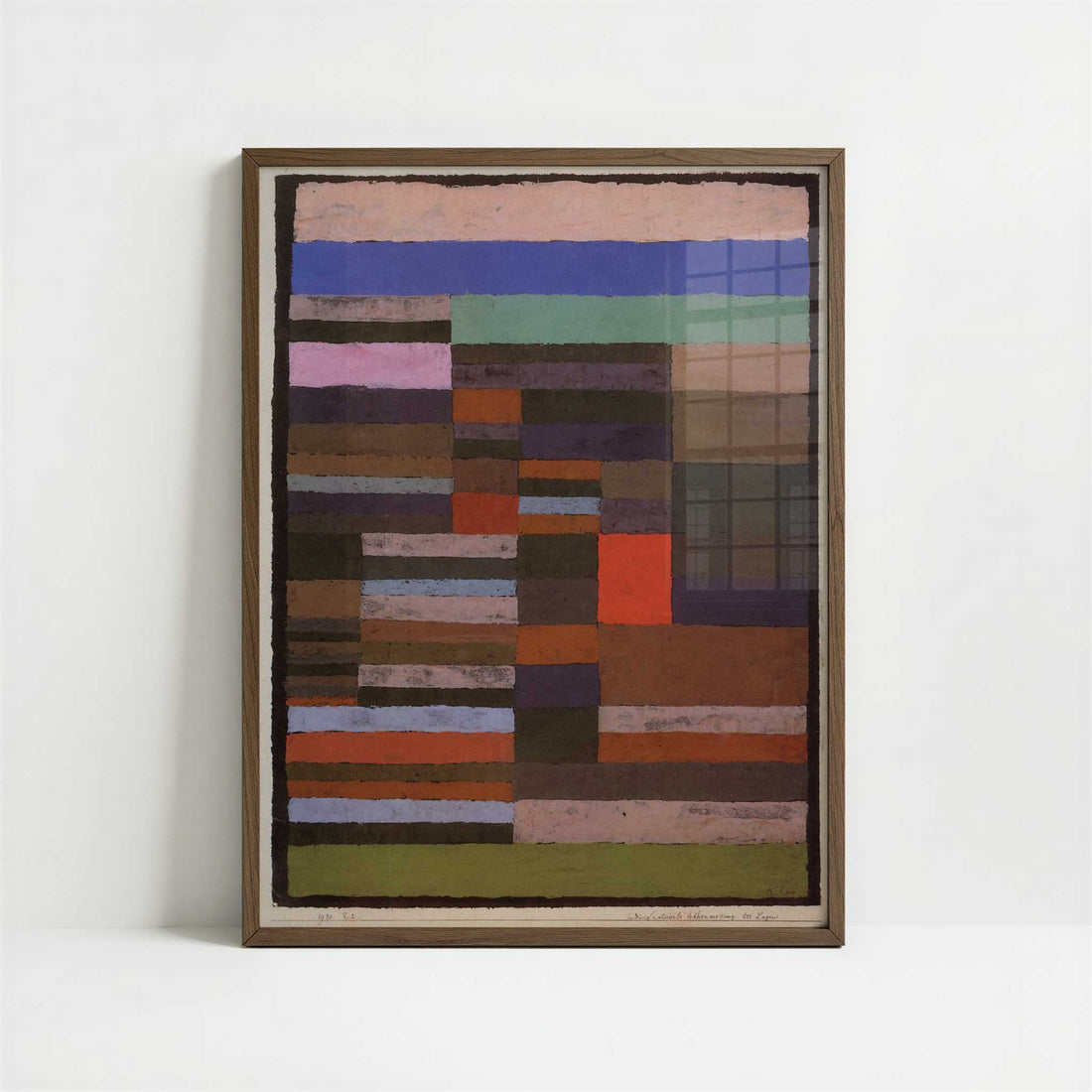 Individualized Measurement of the Strata (1930) by Paul Klee – Art Print - Art print in dark wood frame