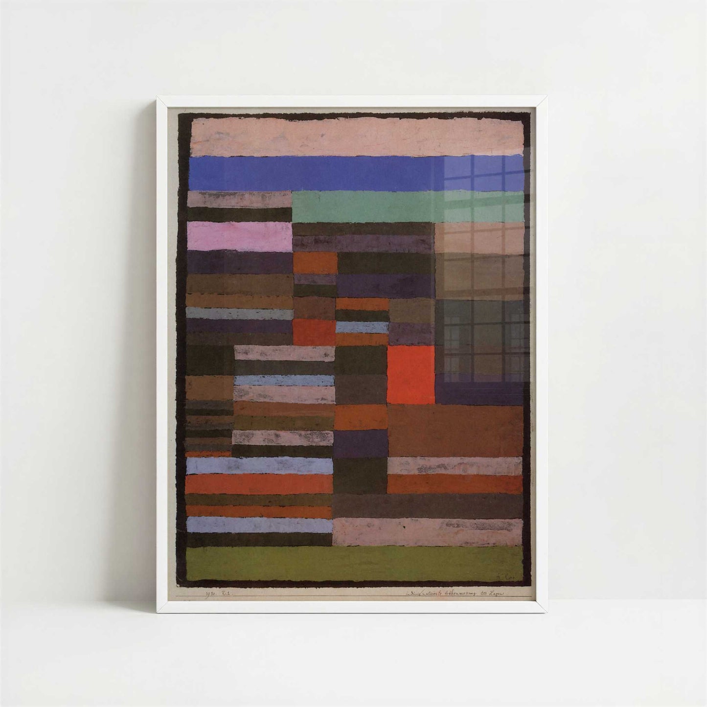 Individualized Measurement of the Strata (1930) by Paul Klee – Art Print - Art print in white frame