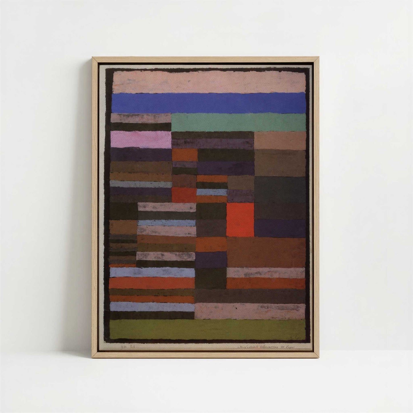 Framed Canvas - Framed canvas in oak color frame