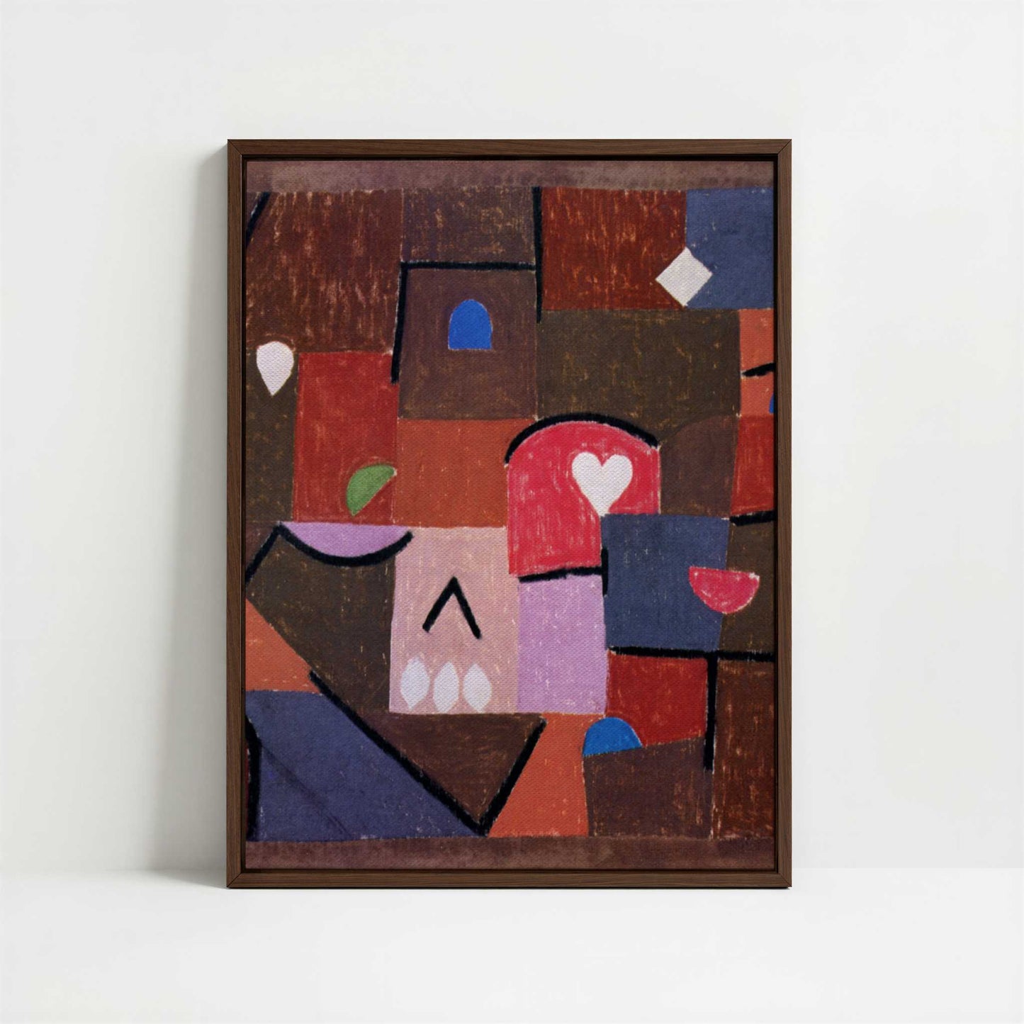 Framed Canvas - Framed canvas in dark wood color frame
