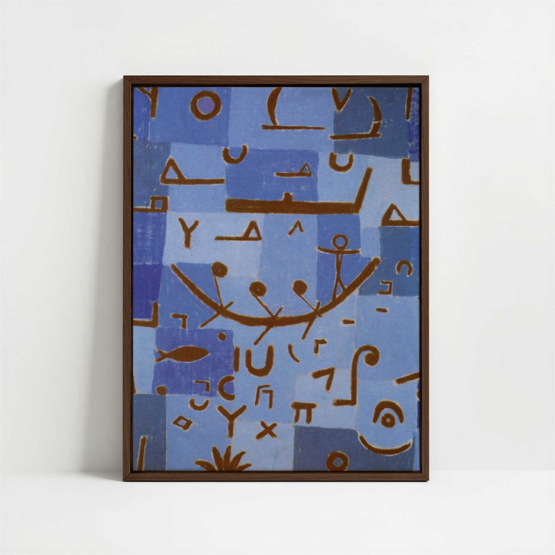 Framed Canvas - Framed canvas in dark wood color frame