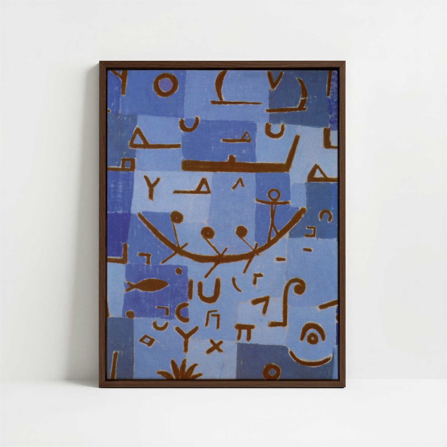 Framed Canvas - Framed canvas in dark wood color frame