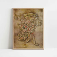 Little Jester in a Trance (1929) by Paul Klee – Art Print - Art print in oak frame