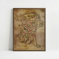 Little Jester in a Trance (1929) by Paul Klee – Art Print - Art print in dark wood frame