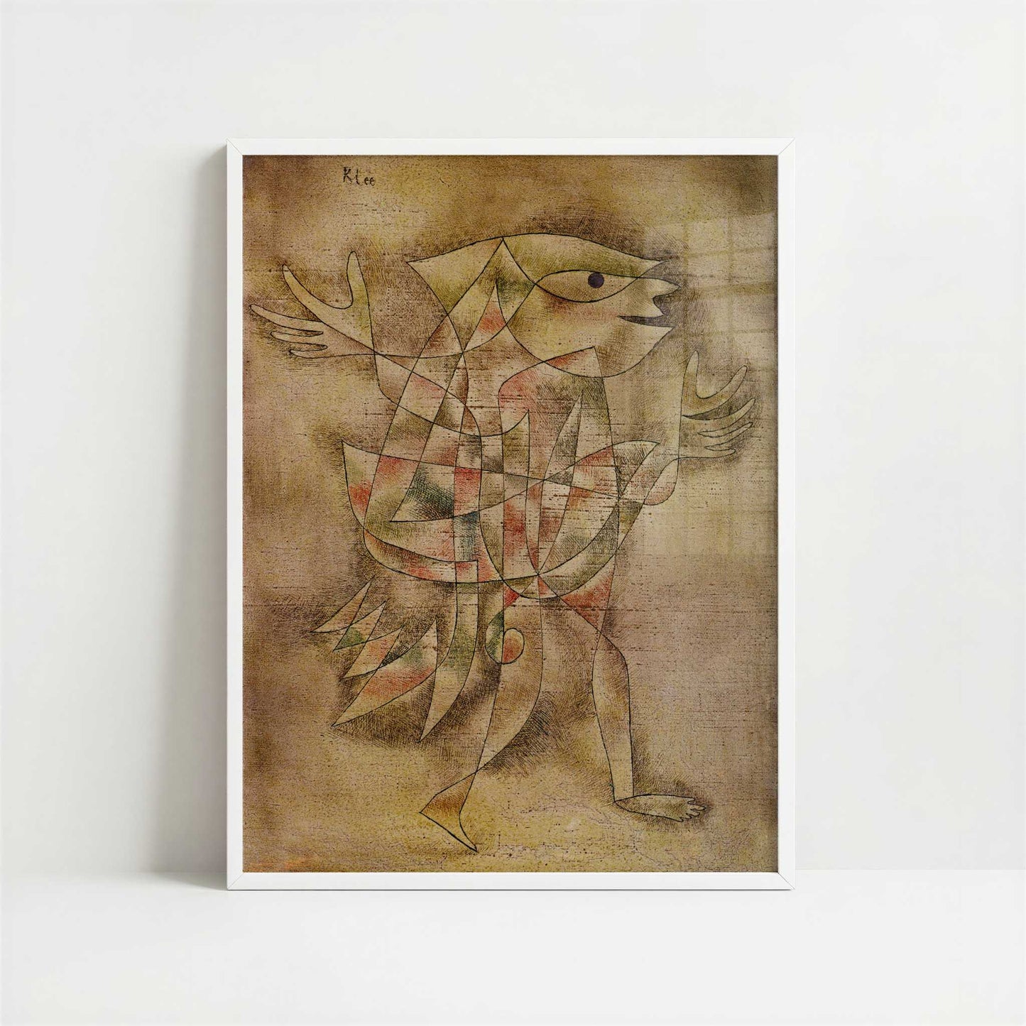 Little Jester in a Trance (1929) by Paul Klee – Art Print - Art print in white frame