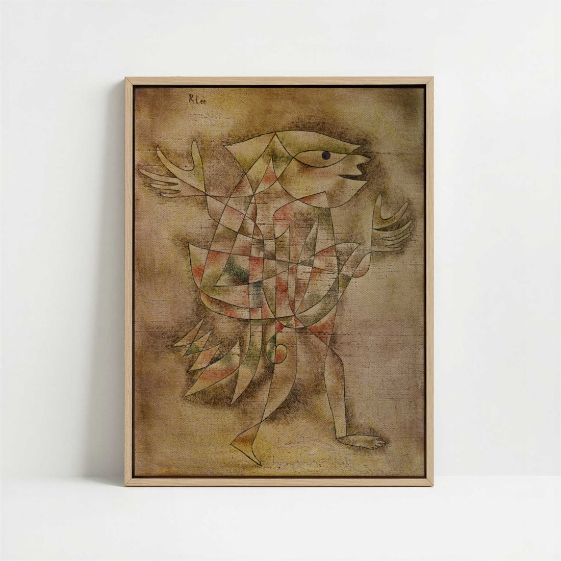 Framed Canvas - Framed canvas in oak color frame