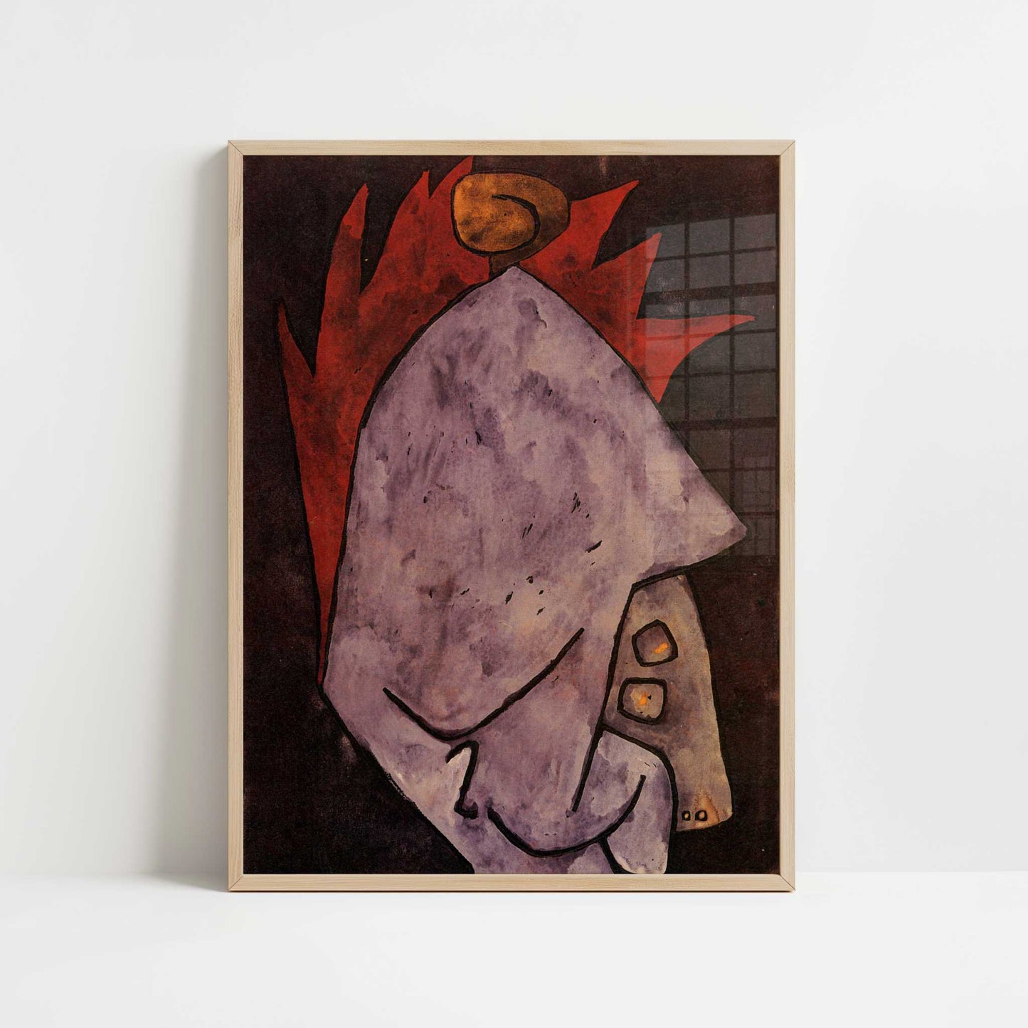 Mephisto as Pallas (1939) by Paul Klee – Art Print - Art print in oak frame