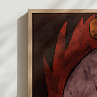 Framed Canvas - Close-up detail and texture of the framed canvas