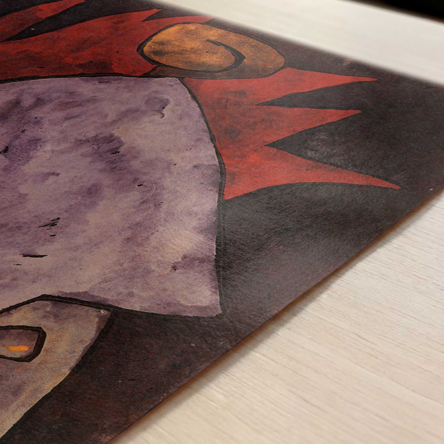 Mephisto as Pallas (1939) by Paul Klee – Art Print - Close-up detail of the art print