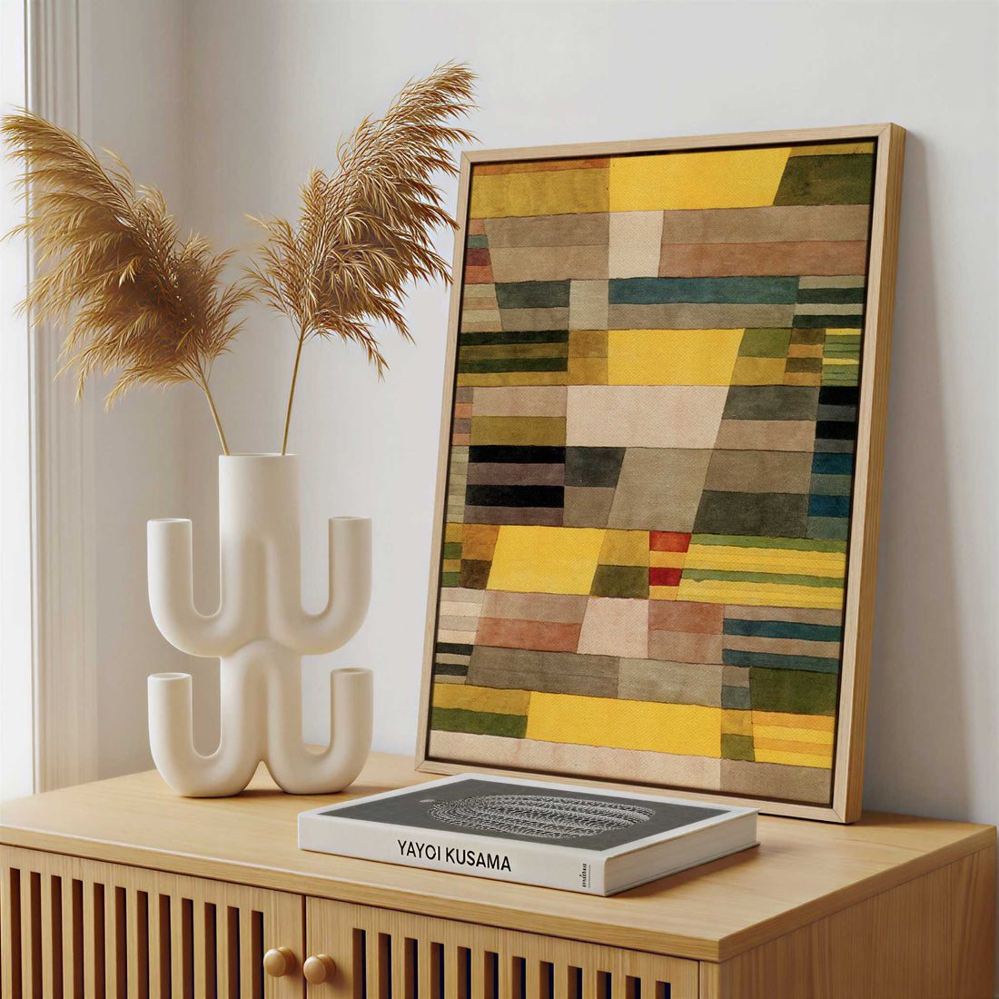 Framed Canvas - Framed canvas in a stylish interior setting