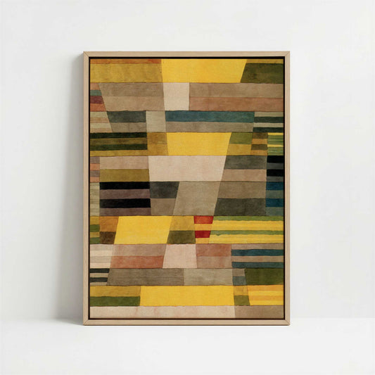 Framed Canvas - Framed canvas in oak color frame