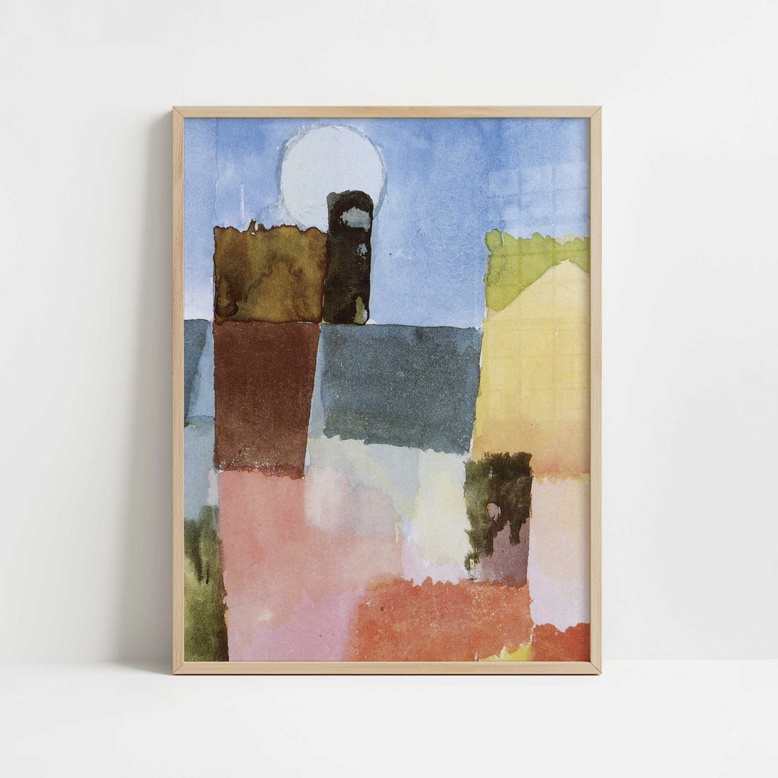 Moonrise at St. Germain (1915) by Paul Klee – Art Print - Art print in oak frame