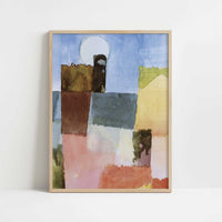 Moonrise at St. Germain (1915) by Paul Klee – Art Print - Art print in oak frame