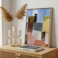 Framed Canvas - Framed canvas in a stylish interior setting