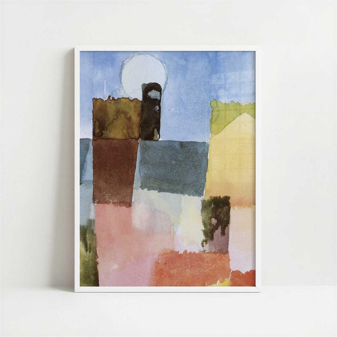 Moonrise at St. Germain (1915) by Paul Klee – Art Print - Art print in white frame