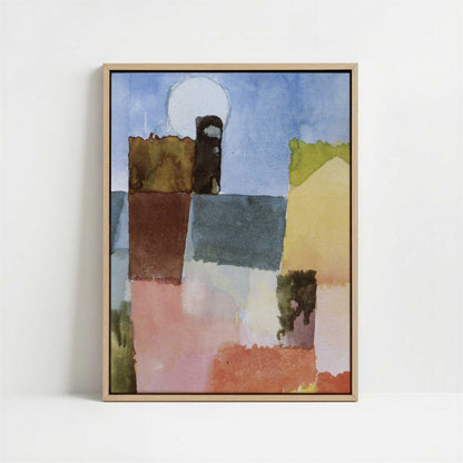 Framed Canvas - Framed canvas in oak color frame