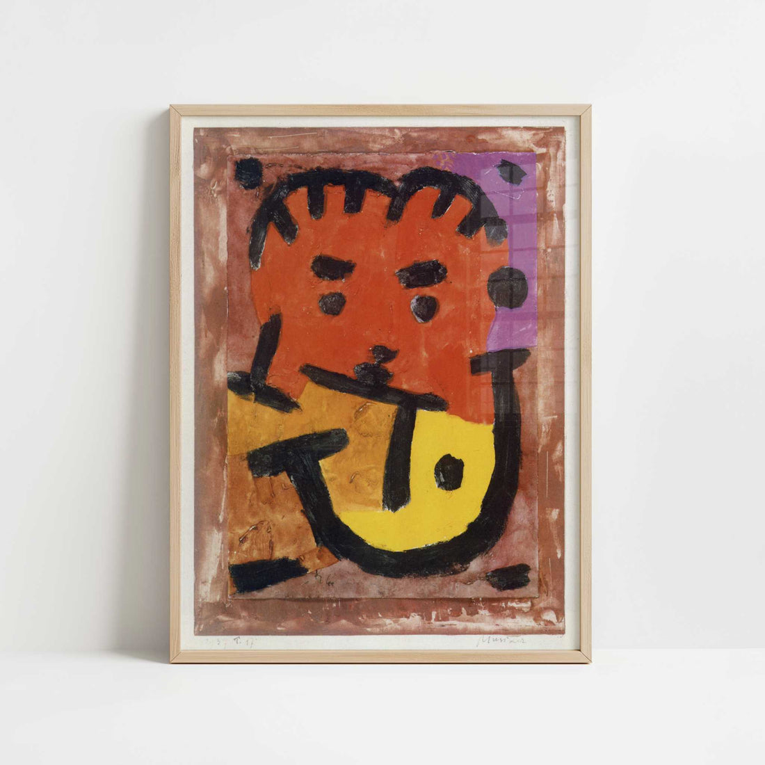 Musician (1937) by Paul Klee – Art Print - Art print in oak frame