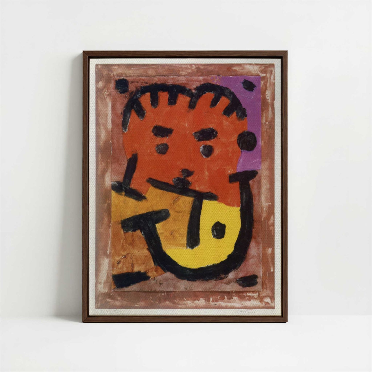 Framed Canvas - Framed canvas in dark wood color frame