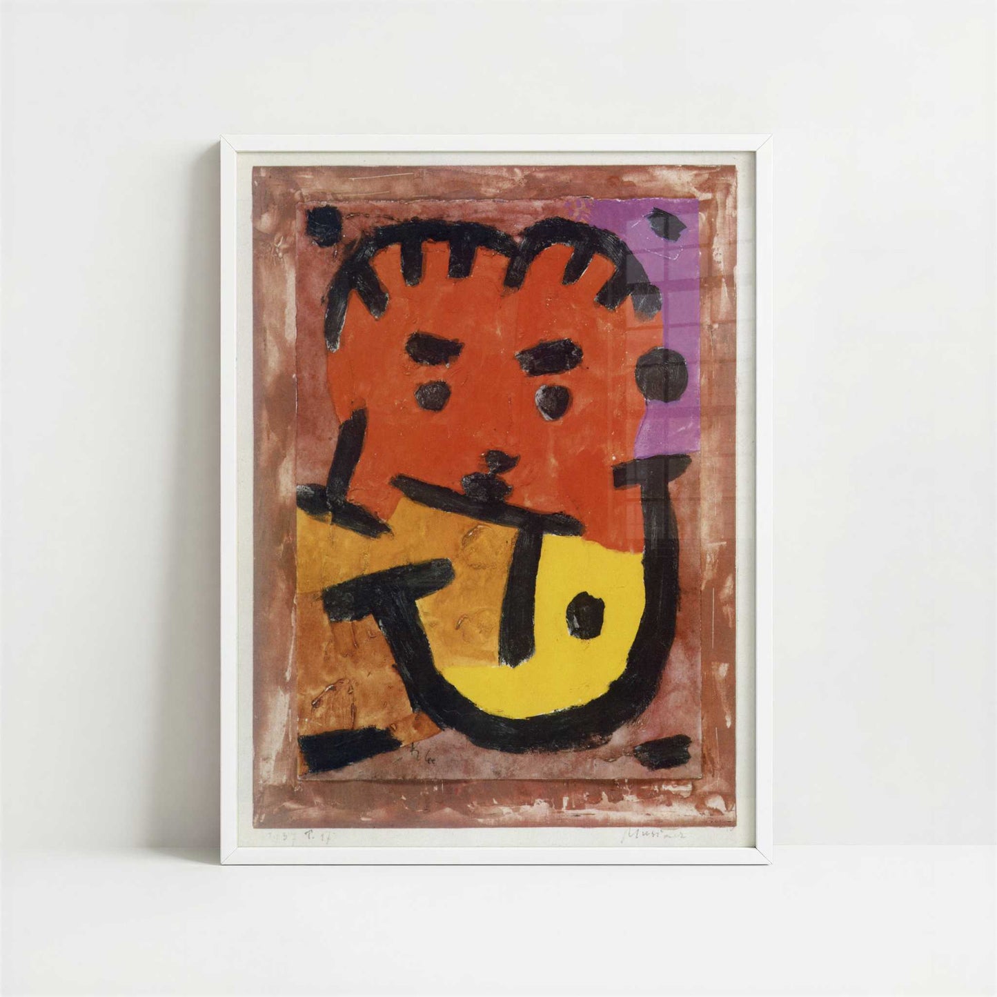 Musician (1937) by Paul Klee – Art Print - Art print in white frame