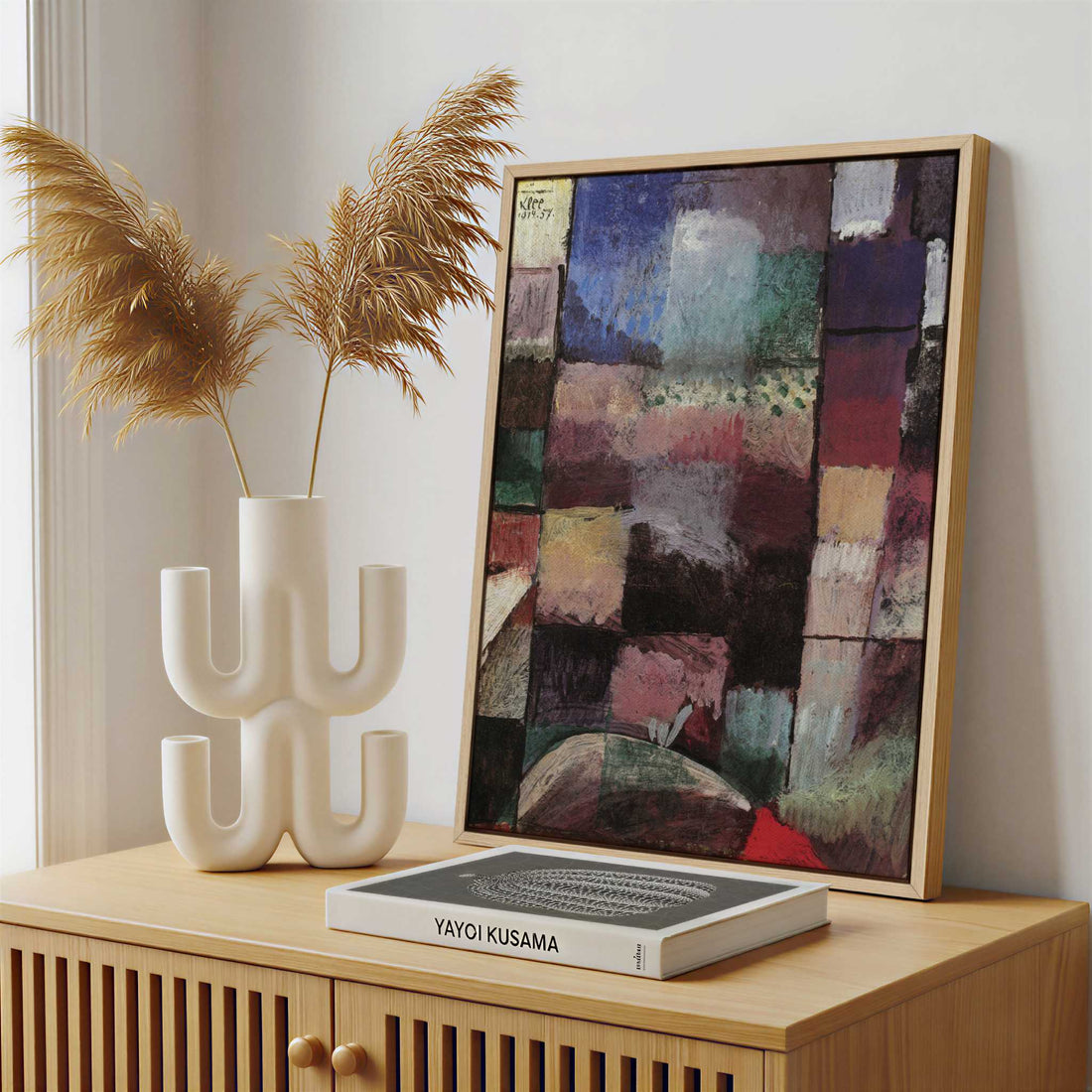 Framed Canvas - Framed canvas in a stylish interior setting
