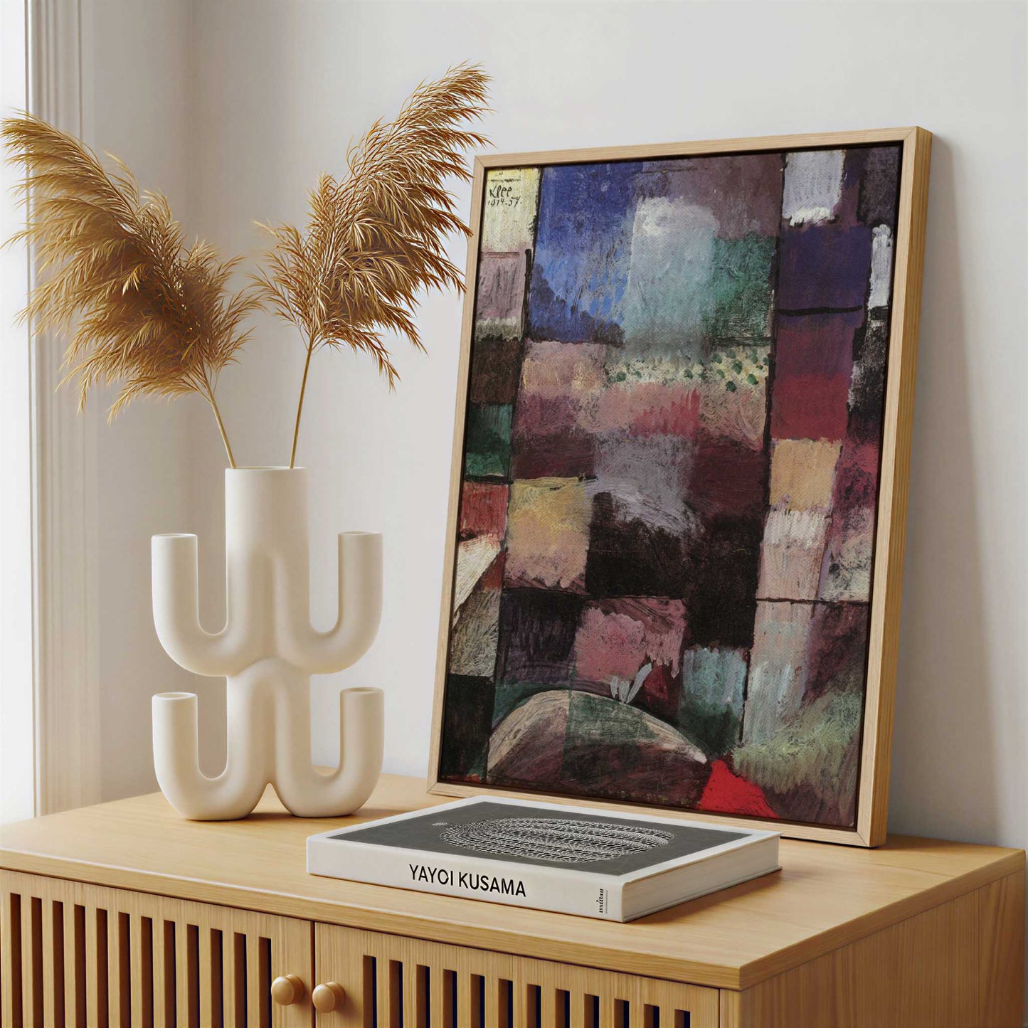 Framed Canvas - Framed canvas in a stylish interior setting