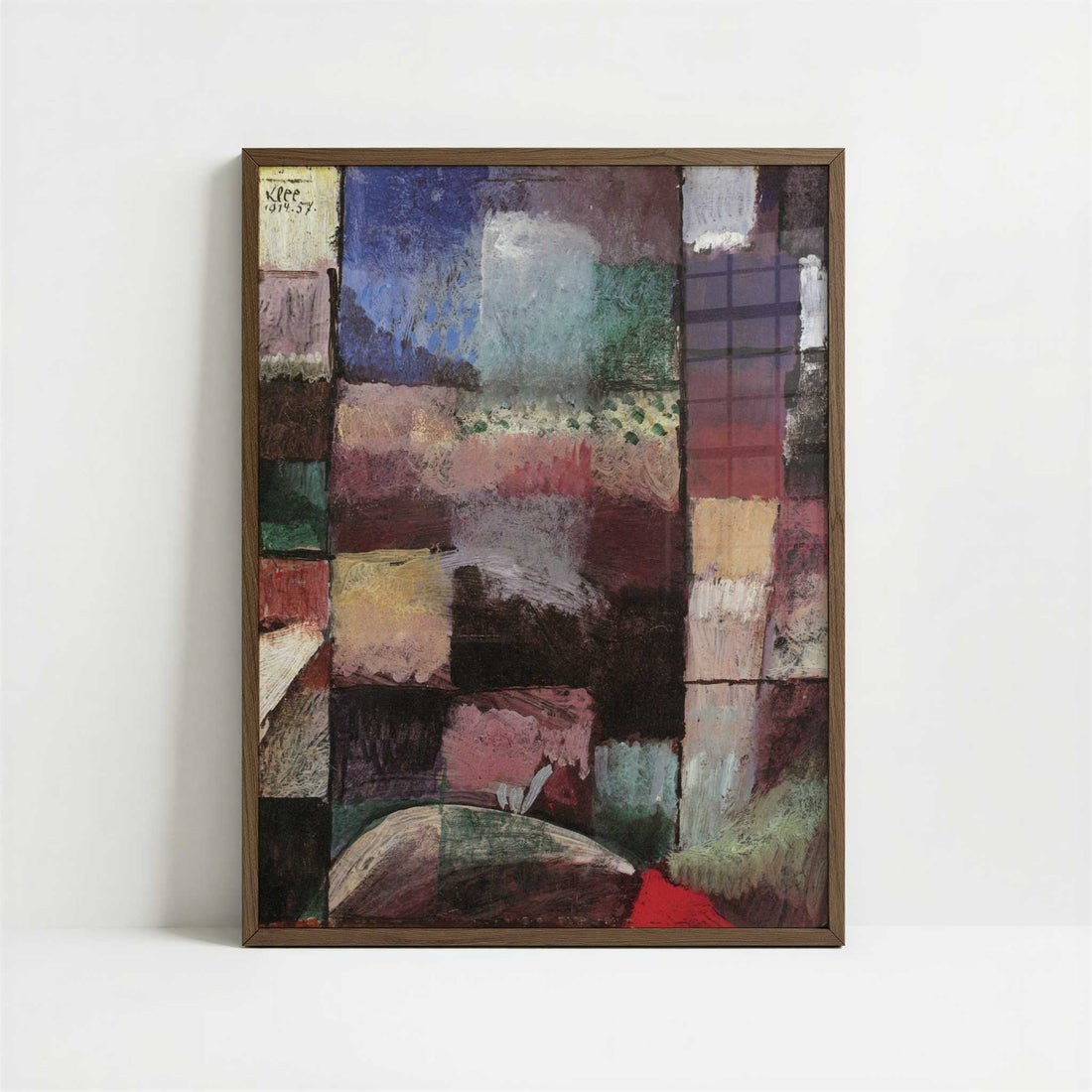 On a Motif from Hamamet (1914) by Paul Klee – Art Print - Art print in dark wood frame